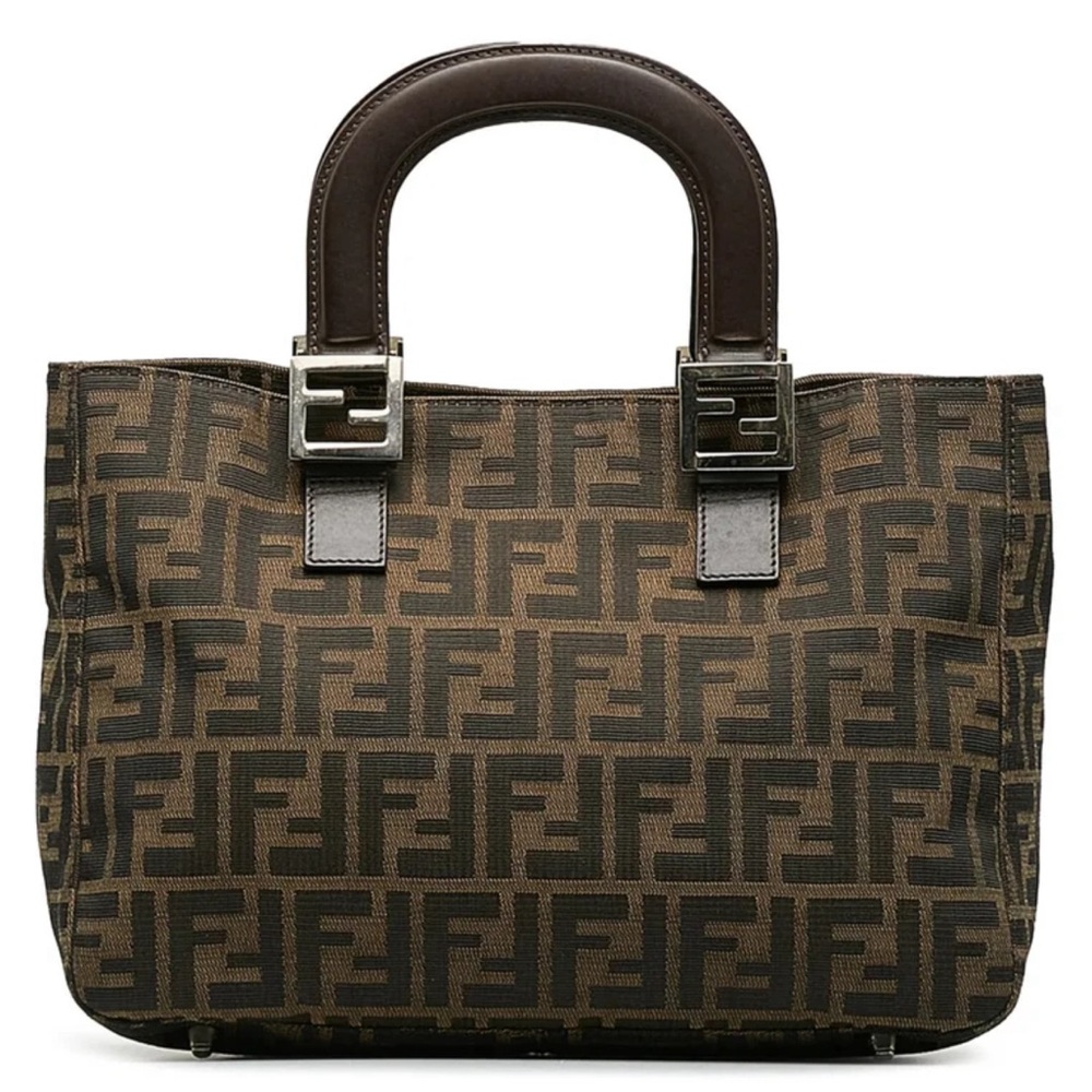 Brown Fendi Zucca Twins Handbag